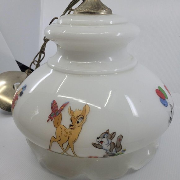 Disney White Hanging Lamp with Colorful Characters - Picture 3 of 8